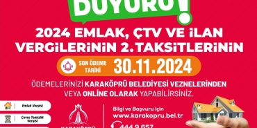 KARAKÖPRÜ BELEDİYESİNDEN VERGİ UYARISI (1)